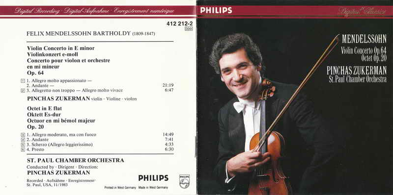 Mendelssohn-Violin Concerto,Octet_Zukerman,SPCO(Philips 412 212-2).jpg